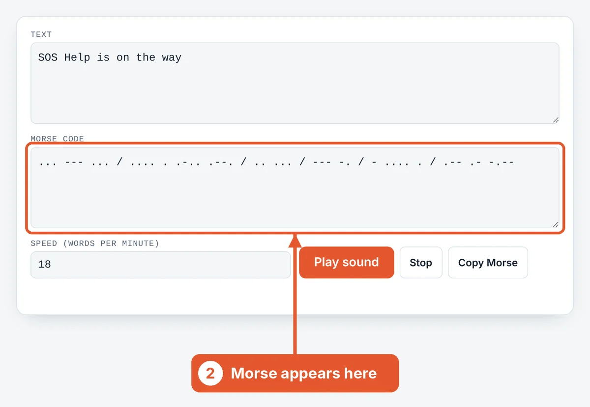 Read or paste Morse code on the Morse Code Translator
